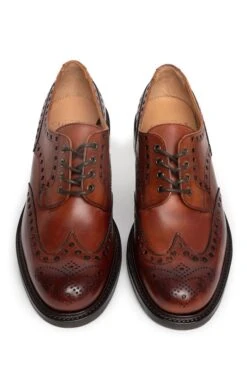Men’s Calf Leather Brogue Shoe -Men Clothing Sale TA00510BROWN 1
