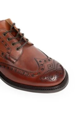 Men’s Calf Leather Brogue Shoe -Men Clothing Sale TA00510BROWN 2