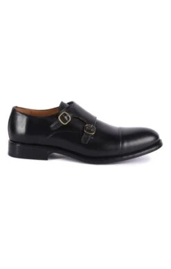 Men's Two Buckle Shoe -Men Clothing Sale TA00660BLACKLTHR 1