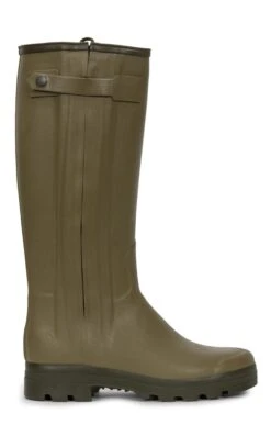 Le Chameau Leather Lined Wellies 10 Le Chameau Leather Lined Wellies -Men Clothing Sale TA05150GREEN 2