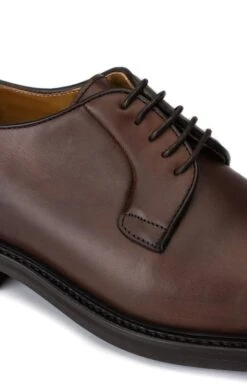 Waxy Plain Shoe -Men Clothing Sale TA13452DKBROWN 4