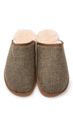 Men’s Shetland Tweed Mule Slippers -Men Clothing Sale TA16075LOVATHBONE 4