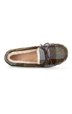 Men's Harris Tweed Moccasin Slippers -Men Clothing Sale TA16076BLUEHARRIS 2