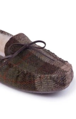 Men's Harris Tweed Moccasin Slippers -Men Clothing Sale TA16076CHESTNUTTTN 1