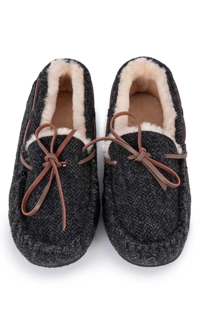Men’s Shetland Tweed Moccasin Slippers 7 Men’s Shetland Tweed Moccasin Slippers - Image 5