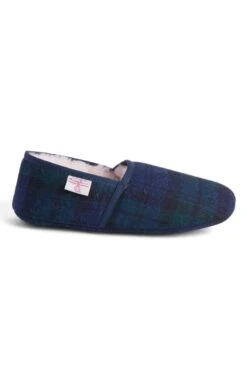 Men's Harris Tweed Slippers -Men Clothing Sale TA16081BLACKWATCH 1