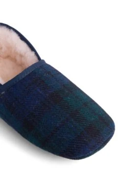 Men's Harris Tweed Slippers -Men Clothing Sale TA16081BLACKWATCH 3