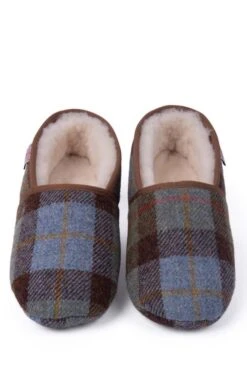 Men's Harris Tweed Slippers -Men Clothing Sale TA16081BLUEHARRIS 4