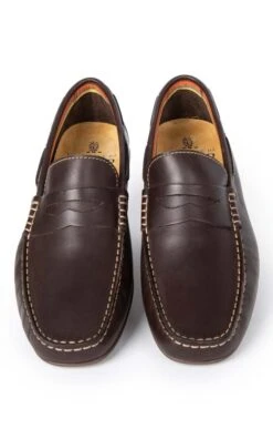 Leather Driving Shoes -Men Clothing Sale TA21162DKBROWN 4