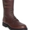 Mens's 3/4 Leather Buckle Boot