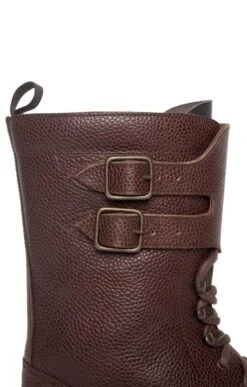 Mens's 3/4 Leather Buckle Boot -Men Clothing Sale TA21552DKBROWN 2