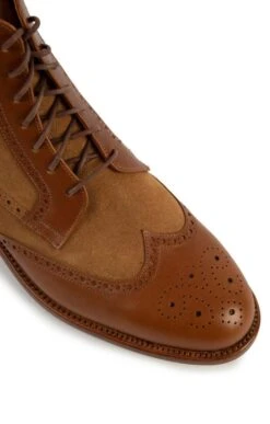 Mens's Leather/Suede Brogue Shoe -Men Clothing Sale TA21553DKBROWN 2