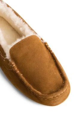 Men's Plain Sheepskin Moccasins -Men Clothing Sale TA22326CHESTNUTTAN 2