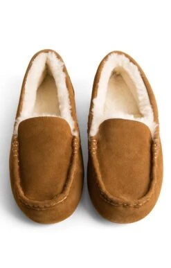 Men's Plain Sheepskin Moccasins -Men Clothing Sale TA22326CHESTNUTTAN 4