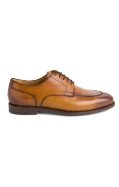 Men's Lace Up Leather Rim Shoe -Men Clothing Sale TA22462COGNAC 1