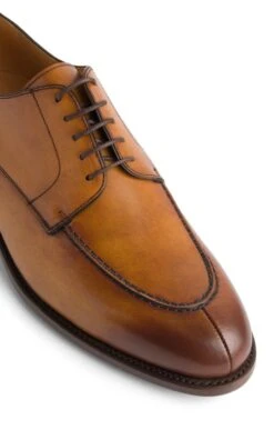 Men's Lace Up Leather Rim Shoe -Men Clothing Sale TA22462COGNAC 2