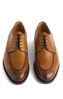 Men's Lace Up Leather Rim Shoe -Men Clothing Sale TA22462COGNAC 4