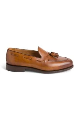 Men's Leather Rim Tassel Loafer -Men Clothing Sale TA22464COGNAC 3