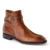 Men's Strap Round Ankle Boot -Men Clothing Sale TA22465COGNAC