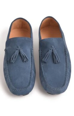 Men's Suede Driving Shoe -Men Clothing Sale TA23230DENIM 4