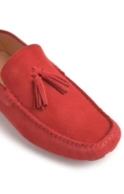 Men's Suede Driving Shoe -Men Clothing Sale TA23230RED 2