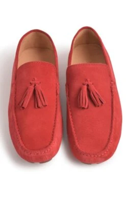 Men's Suede Driving Shoe -Men Clothing Sale TA23230RED 4