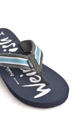 Men’s Weird Fish Waterford Flip Flops -Men Clothing Sale TA23410NAVY 3