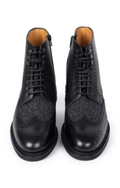 Tweed Brogue Boot -Men Clothing Sale TA23590BLACKCHARCOALHB 4