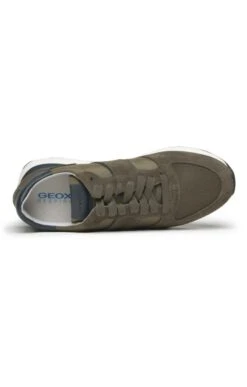 Men’s Geox Two Tone Suede Sneaker -Men Clothing Sale TA23631MILITARY 1