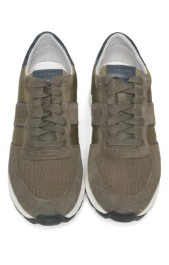 Men’s Geox Two Tone Suede Sneaker -Men Clothing Sale TA23631MILITARY 4