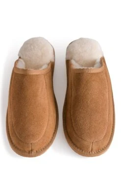 Men’s Sheepskin Outdoor Mule Slippers -Men Clothing Sale TA27057CHESTNUTTAN 4