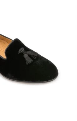 Mens Velvet Tassel Slipper -Men Clothing Sale TA99140BLACK 3