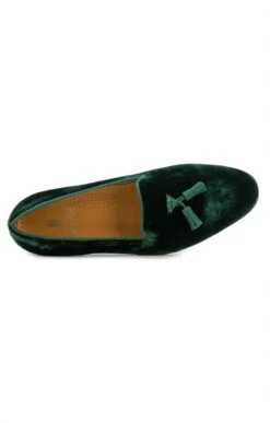 Mens Velvet Tassel Slipper -Men Clothing Sale TA99140DARKGREEN 1