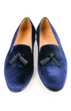 Mens Velvet Tassel Slipper -Men Clothing Sale TA99140NAVY 4