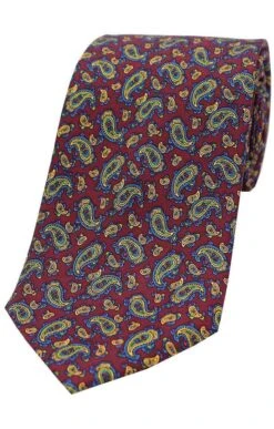 Small Paisley Pattern Silk Tie