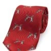 Boxing Hares Woven Silk Tie