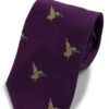 Flying Duck Woven Silk Tie -Men Clothing Sale TL02292PURPLE