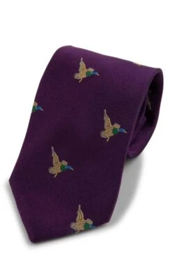 Flying Duck Woven Silk Tie