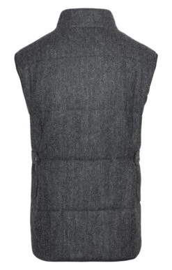 Men's Tweed Tipped Gilet -Men Clothing Sale TR12309CHARCOALHB 3
