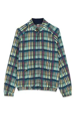 Men’s Check Harrington Jacket -Men Clothing Sale TR23004YELLOWMADRAS 2