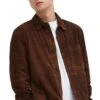 Men’s Suede Overshirt 1 Men’s Suede Overshirt -Men Clothing Sale TR23005CHOCOLATE