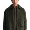 Men's Gant Short Wool Jacket -Men Clothing Sale TR23560HUNTERGREEN