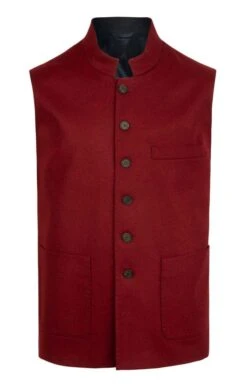 Men's Loden Sporting Waistcoat -Men Clothing Sale TR30184CLARET 1