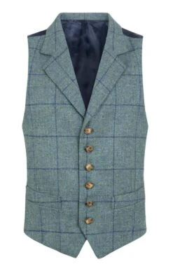 Men's Saxony Tweed Waistcoat -Men Clothing Sale TR30375BLUELOVATWP 1