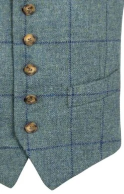 Men's Saxony Tweed Waistcoat -Men Clothing Sale TR30375BLUELOVATWP 3