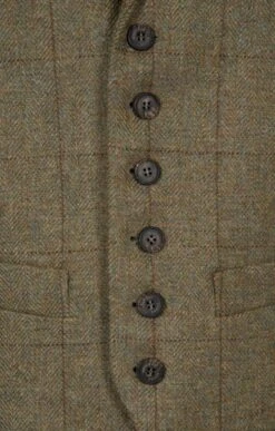 Men's Saxony Tweed Waistcoat -Men Clothing Sale TR30375PINEBARKWP 2