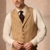 Men's Saxony Tweed Waistcoat -Men Clothing Sale TR30375RUSTBRNNAILHD