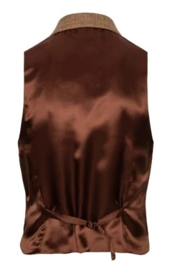 Men's Saxony Tweed Waistcoat -Men Clothing Sale TR30375RUSTBRNNAILHD 2