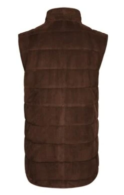 Men's Goat Suede Quilted Waistcoat -Men Clothing Sale TR30840BROWN 2