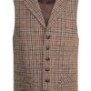 Men's Single Breasted Harris Tweed Waistcoat -Men Clothing Sale TR40603GOLDKFISHERHTOOTH